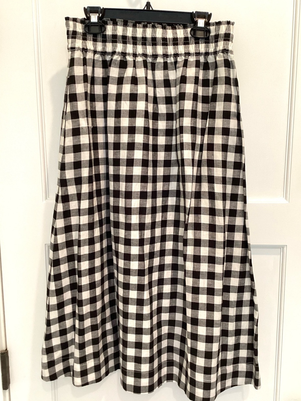 Madewell Gingham Dual Pocket Gathered Midi Skirt. Sz XS - Picture 2 of 6